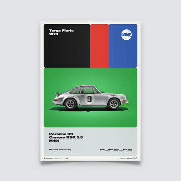 Automobilist Poster Porsche 911 RSR2.8 Targa Florio 1973 | Cars and Me