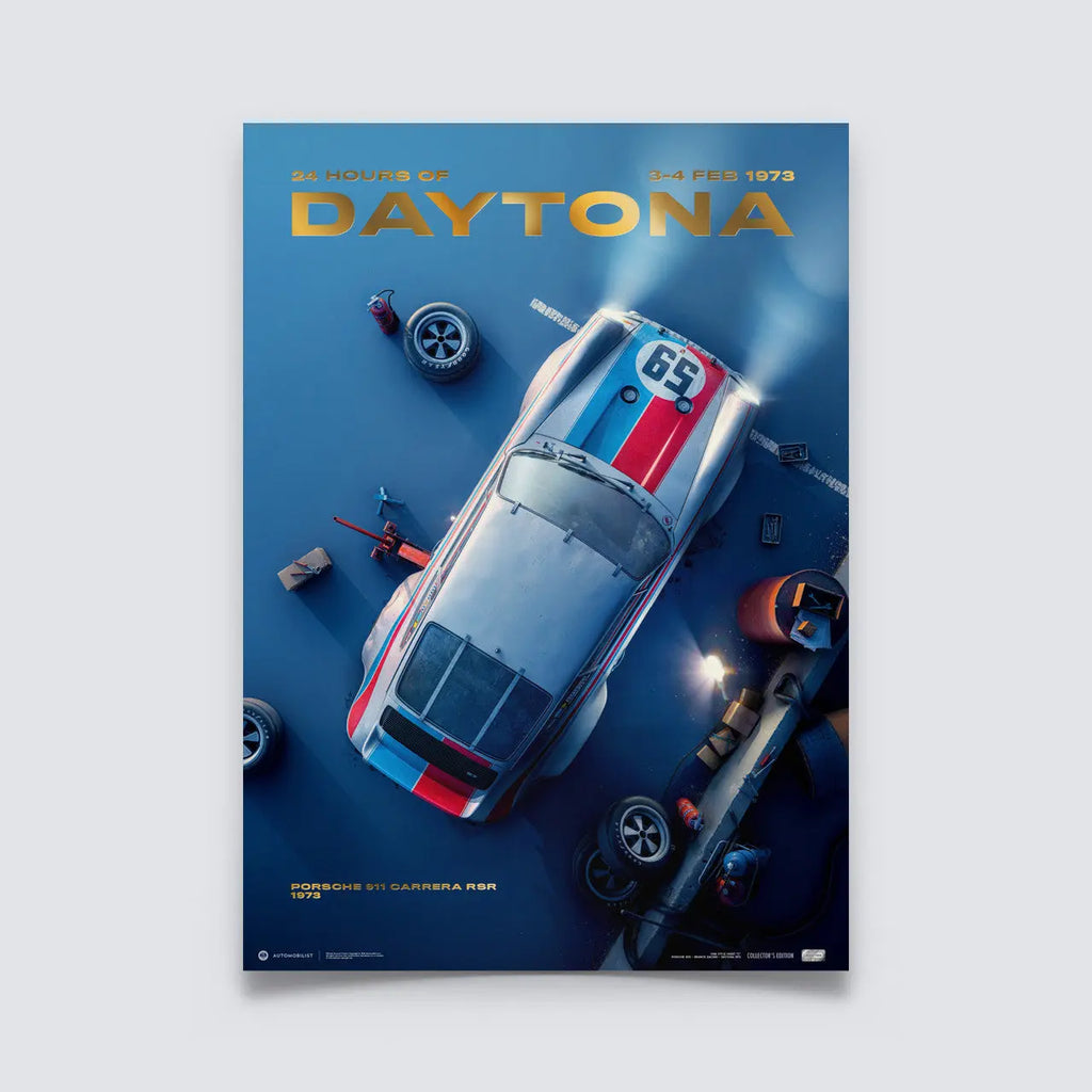 Automobilist Poster Porsche 911 RSR 24H Daytona 1973 | Cars and Me