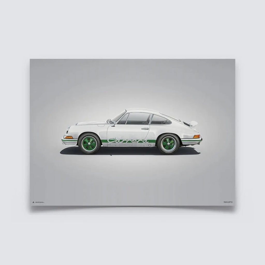 Automobilist Poster Porsche 911 RS Blanc | Cars and Me