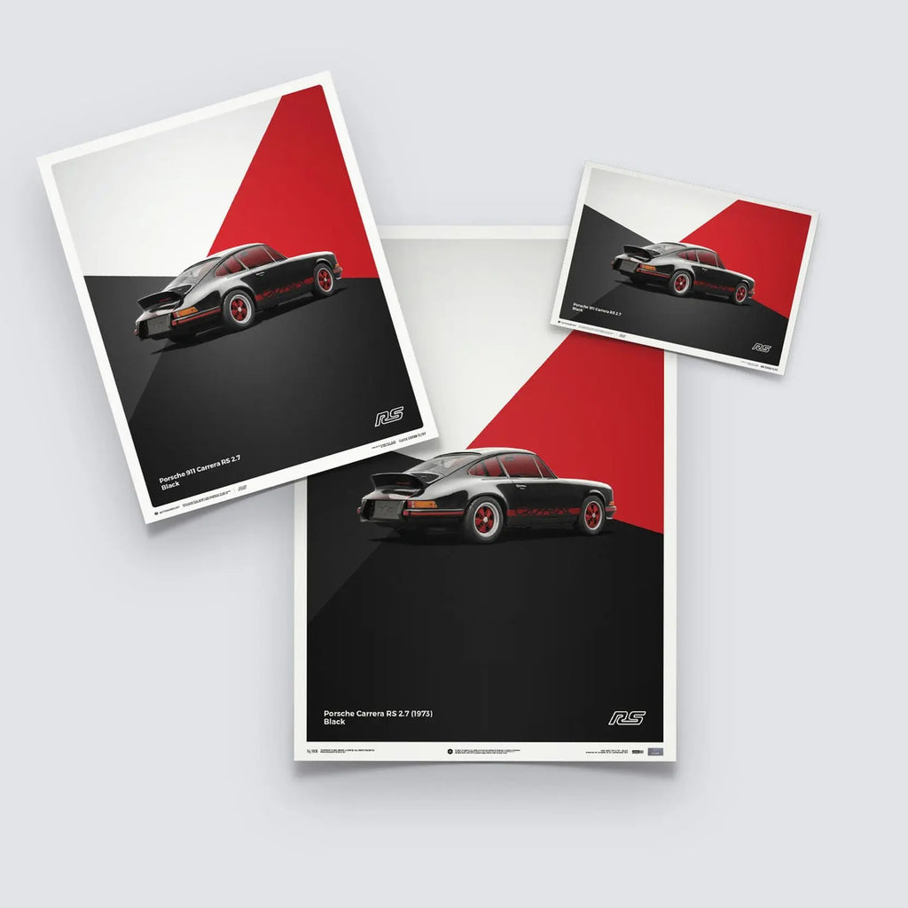 Automobilist Poster Porsche 911 RS Noir Edition limitée  | Cars and Me