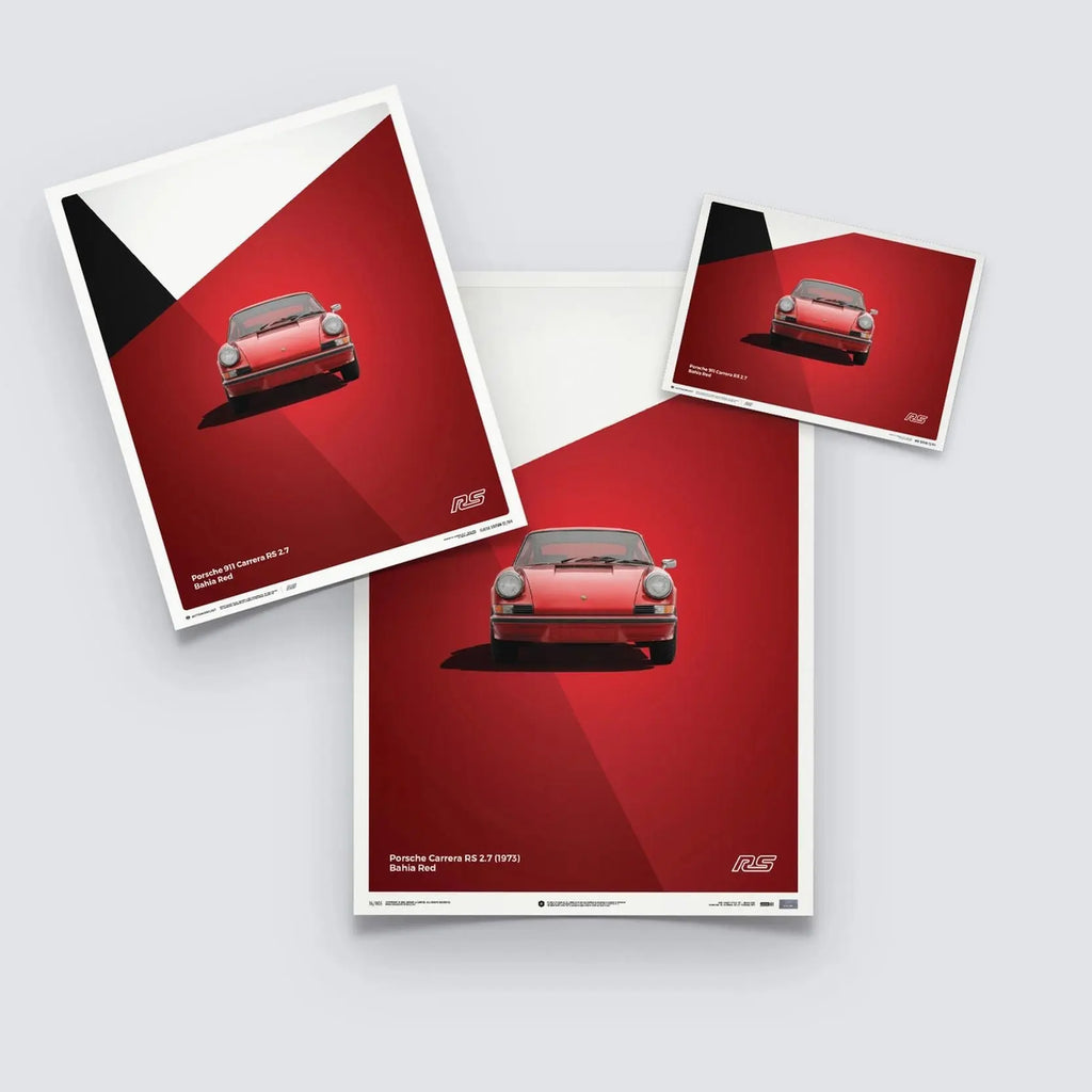 Automobilist Poster Porsche 911 RS Rouge Edition limitée | Cars and Me