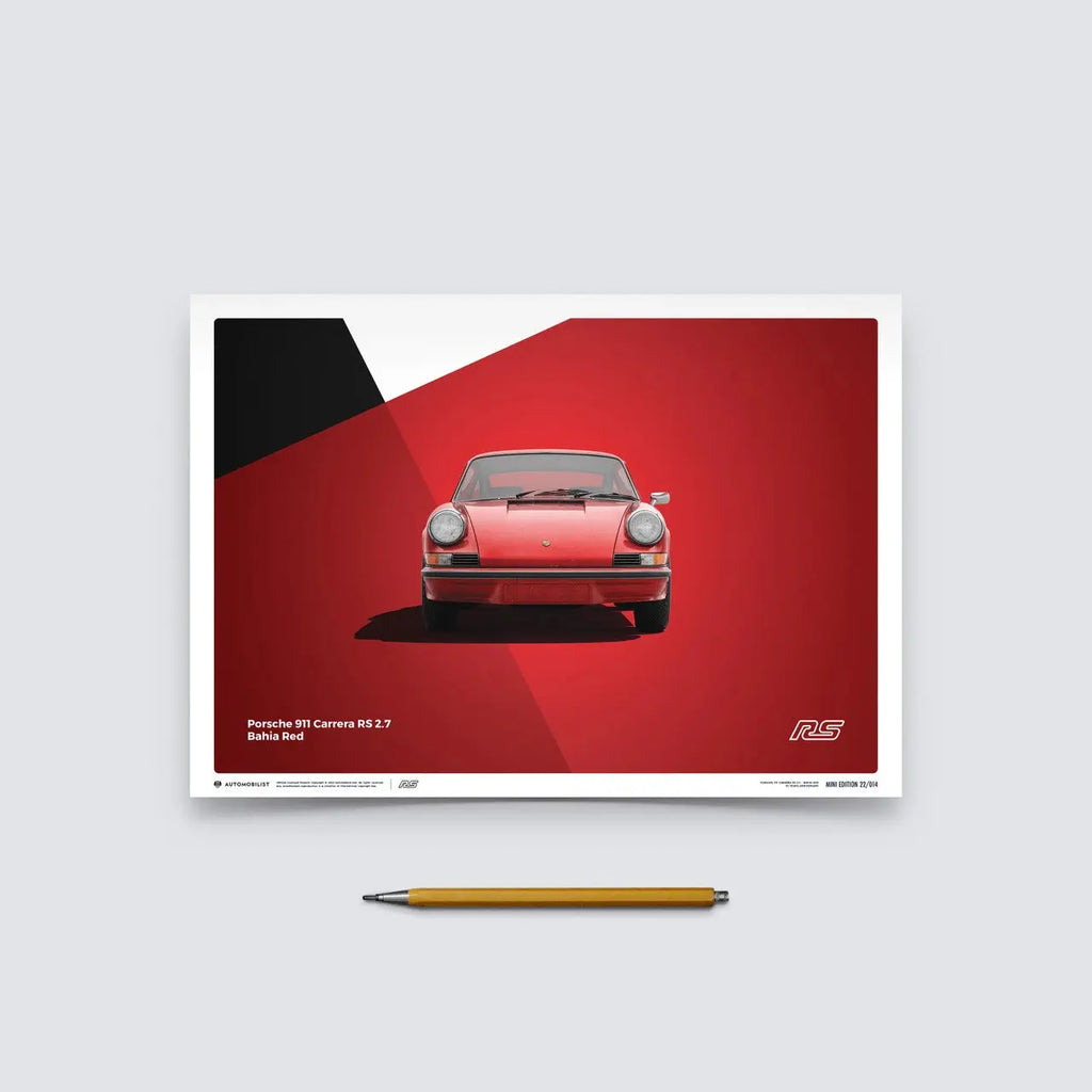 Automobilist Poster Porsche 911 RS Rouge Edition limitée | Cars and Me