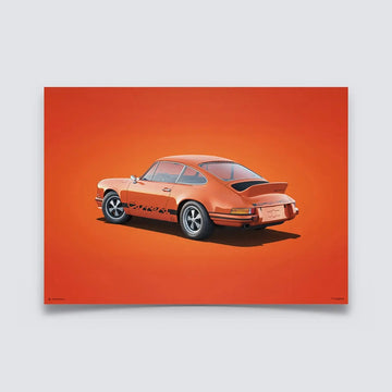 Automobilist Poster Porsche 911 RS Tangerine | Cars and Me