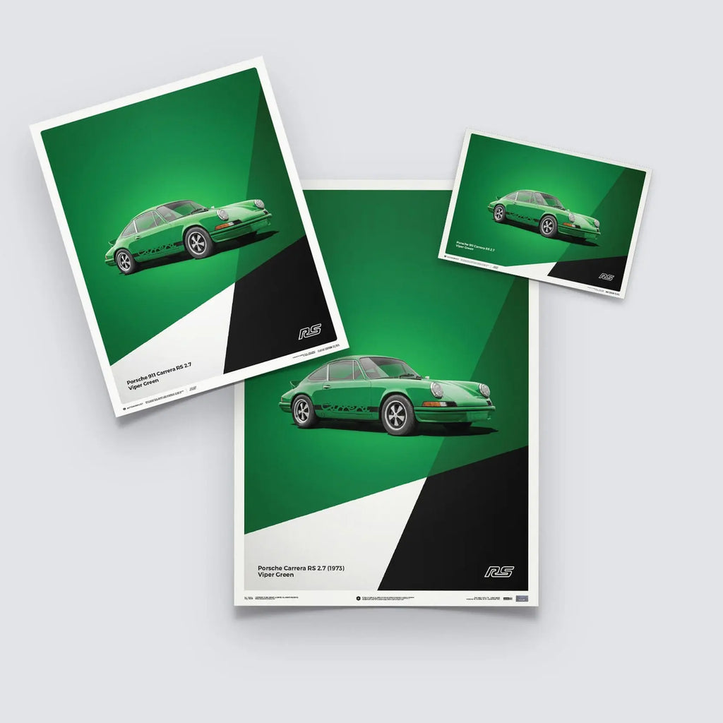 Automobilist Poster Porsche 911 RS Vert Edition limitée | Cars and Me