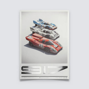 Automobilist Poster Porsche 917 Salzburg,Martini, Gulf | Cars and Me