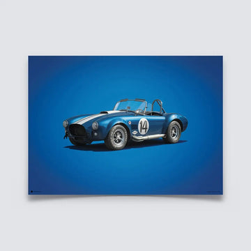 Automobilist Poster Shelby-Ford AC Cobra MkIII Bleu 1965 | Cars and Me