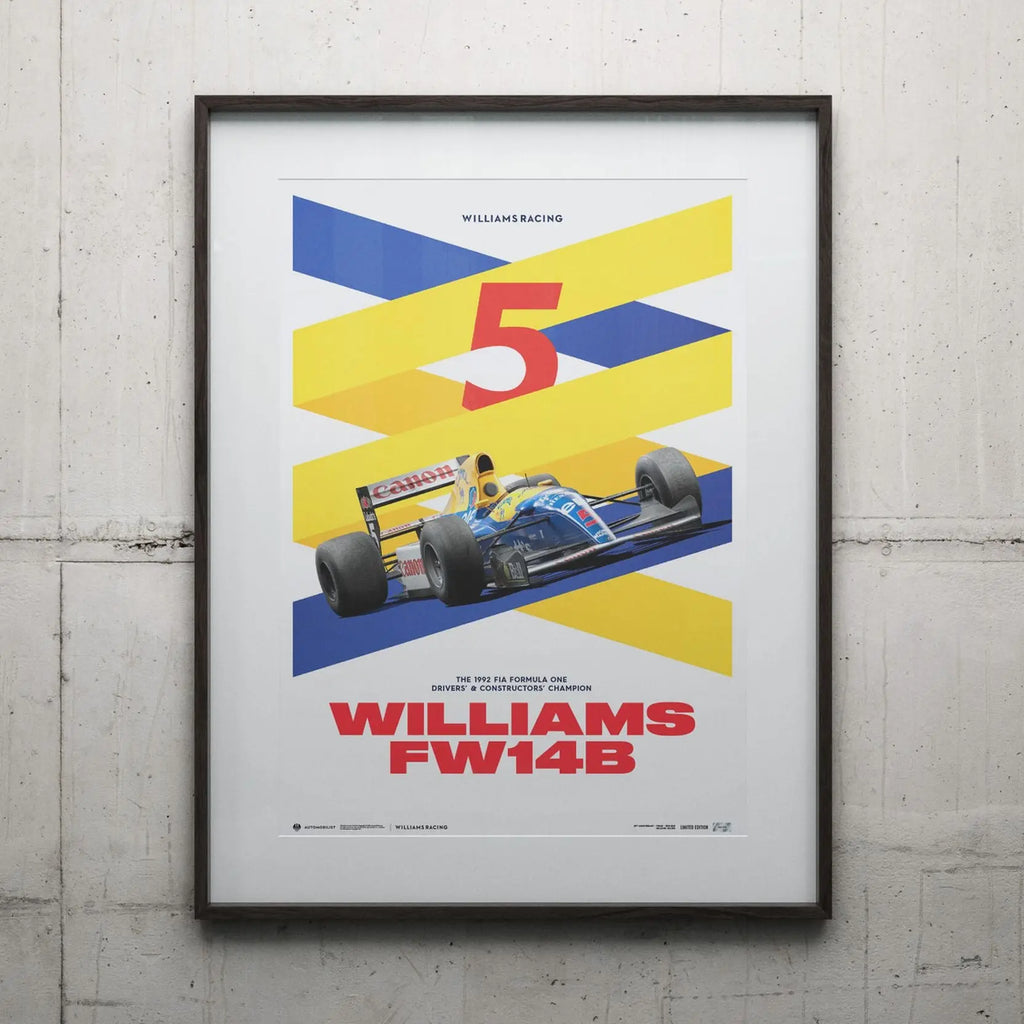 Automobilist Poster Williams Racing Champion F1 1992 | Cars and Me