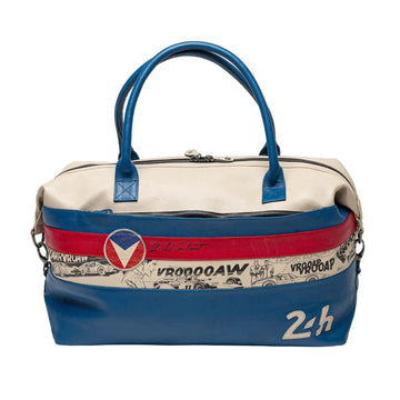 Michel Vaillant Sac De Voyage En Cuir Steve 48h Bleu | Cars and Me