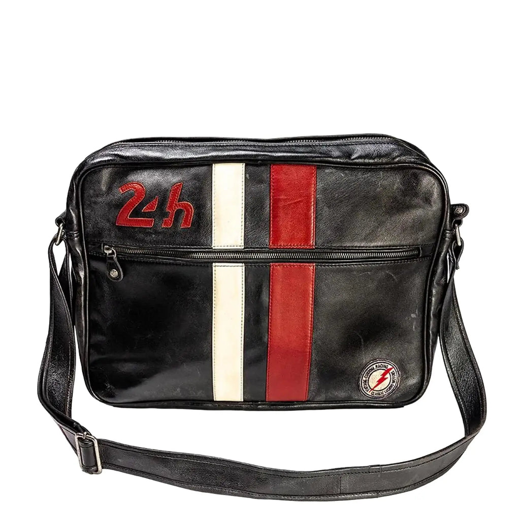 24H Le Mans Sac Messager "Messenger" Noir | Cars and Me