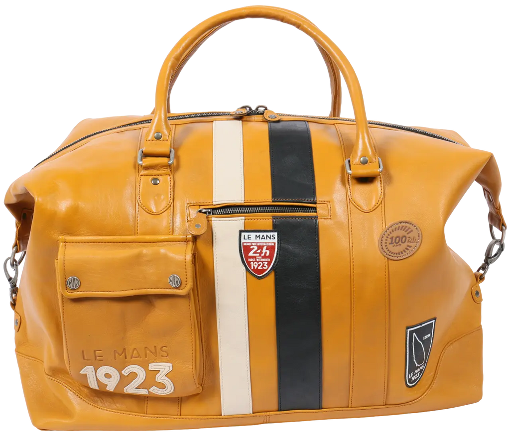 24H Le Mans Sac de voyage en cuir 1923 André 72H Jaune | Cars and Me