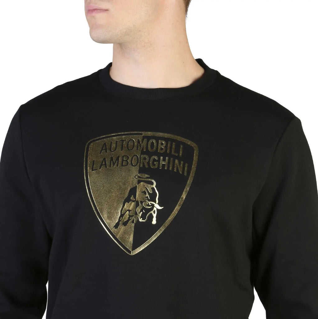 Sweat-shirt Logo Gold Noir Automobili Lamborghini