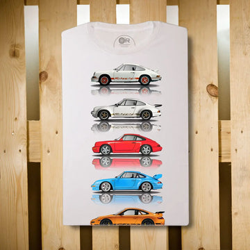 Original Race T-Shirt Porsche 0135 RS Blanc | Cars and Me