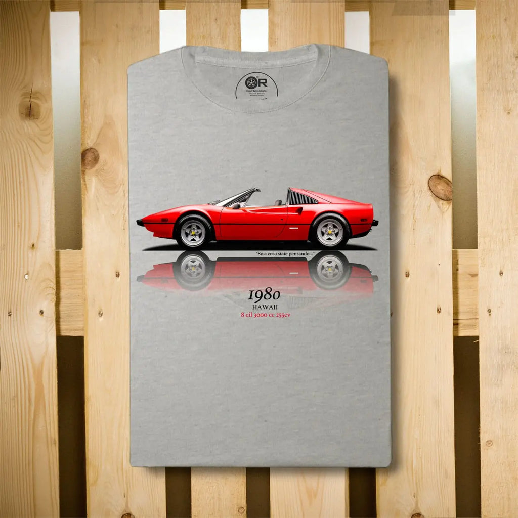 Original Race T-Shirt Ferrari 308 PI Gris Chiné | Cars and Me