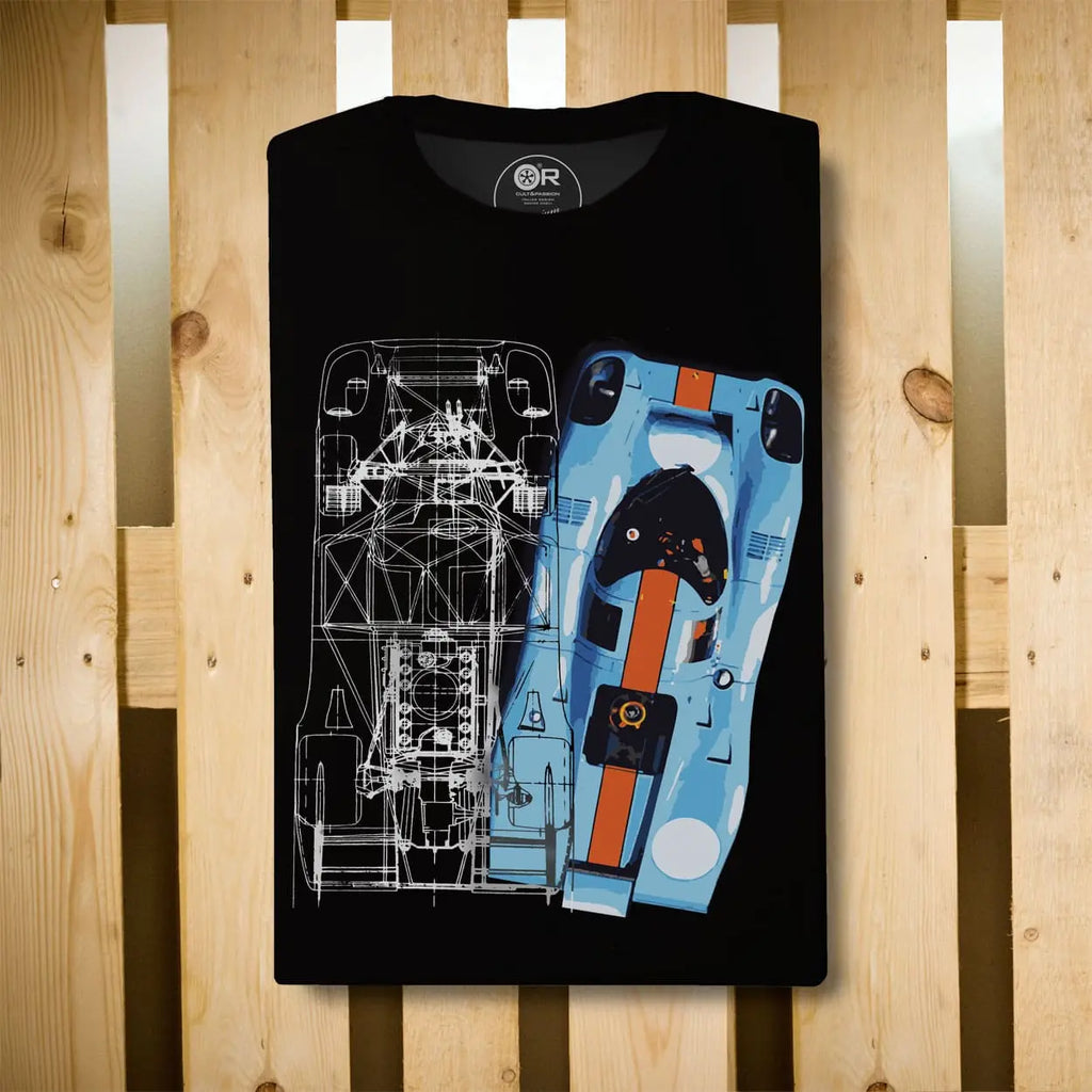 Original Race T-Shirt Porsche 917 Gulf Tech Noir | Cars and Me