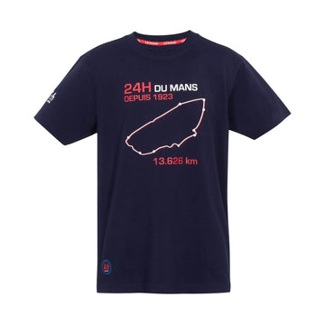 24h Le Mans T-Shirt Circuit Bleu Marine | Cars and Me