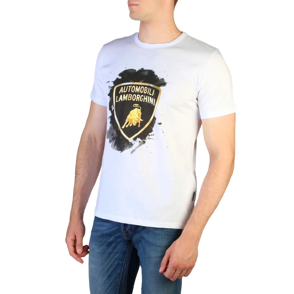 T-Shirt Graffiti Blanc Automobili Lamborghini