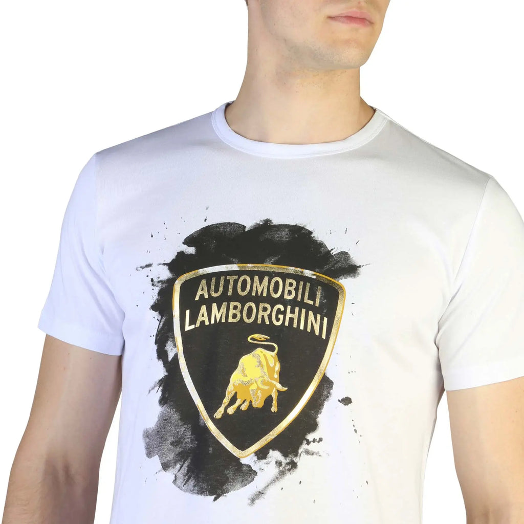 T-Shirt Graffiti Blanc Automobili Lamborghini