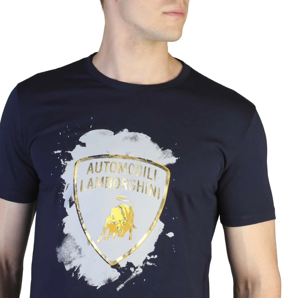 Automobili Lamborghini T-Shirt Graffiti Bleu  | Cars and Me