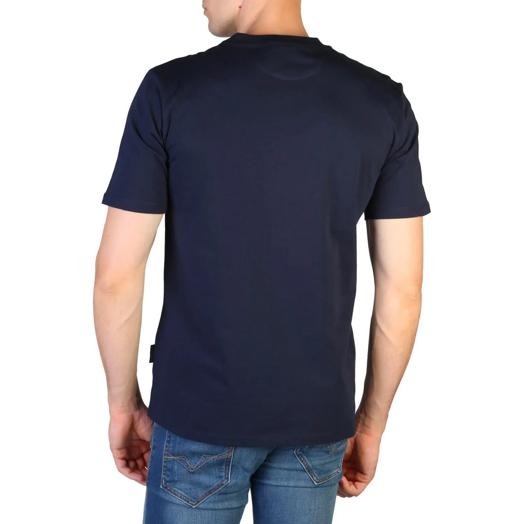 Automobili Lamborghini T-Shirt Logo Carbone Bleu  | Cars and Me