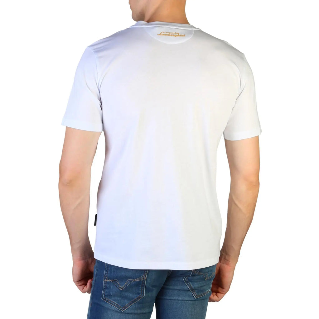 T-Shirt Logo Gold Blanc Automobili Lamborghini