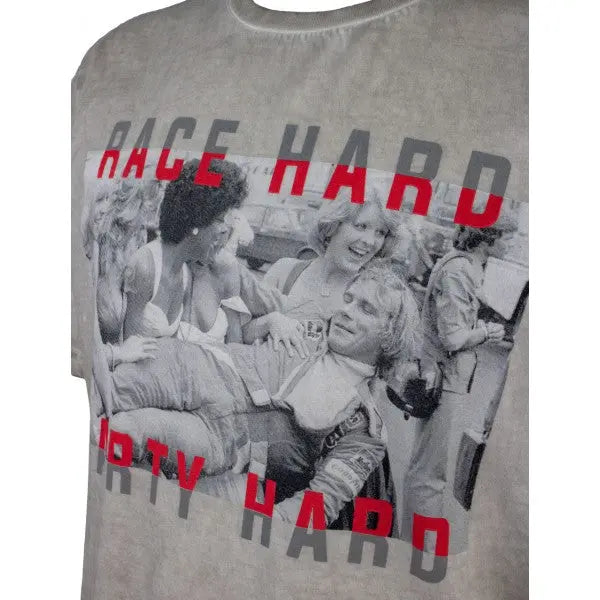 James Hunt T-Shirt Race Hard Party Hard  | Cars and Me
