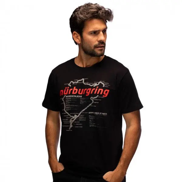 Nürburgring T-Shirt Racetrack Noir | Cars and Me