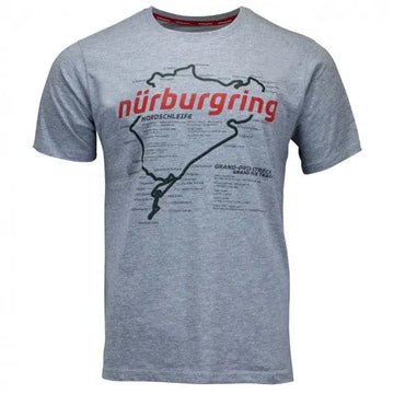 Nürburgring T-Shirt Racetrack Gris | Cars and Me
