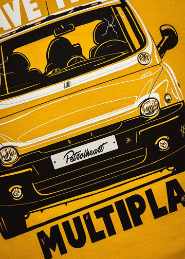 Petrolheart T-Shirt Save The Multipla Fiat Jaune | Cars and Me