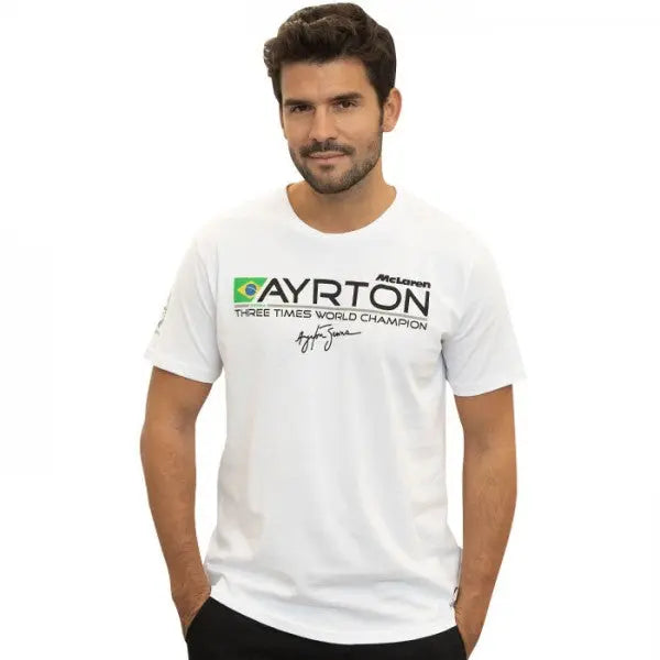 Ayrton Senna T-Shirt Triple Champion McLaren | Cars and Me